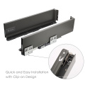 Filta China Factory Heavy Duty Kitchen Cabinet Full Extension Side Mount Slim Tandem Metal Box Soft Closing Drawer Slides